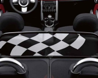 Wind Deflector With Checkered Flag Print