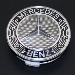 Крышка ступицы колеса, звезда Mercedes-Benz с лавровым венком, черный