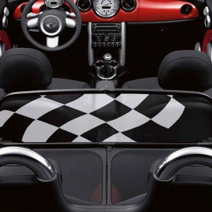 Wind Deflector With Checkered Flag Print